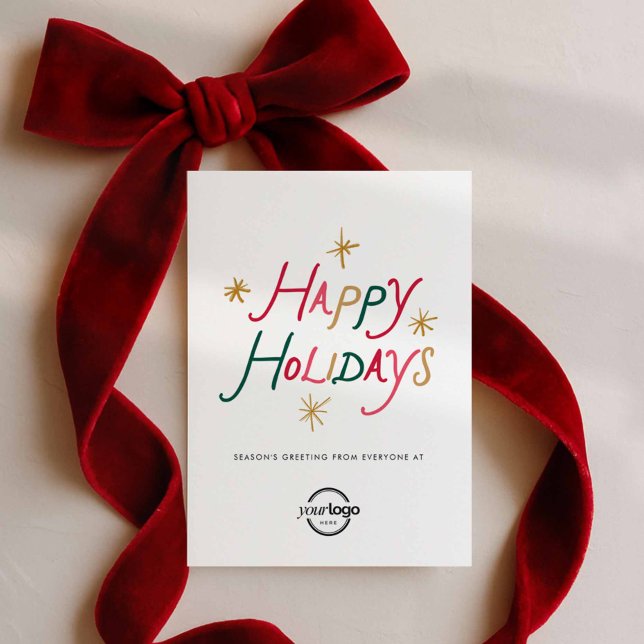 Tarjeta Festiva Happy Holidays Corporate Holiday Greeting Card (Corporate Happy Holidays Greeting Card)