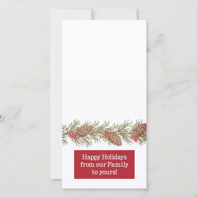 Tarjeta Festiva happy holidays customizable photo card (Anverso)