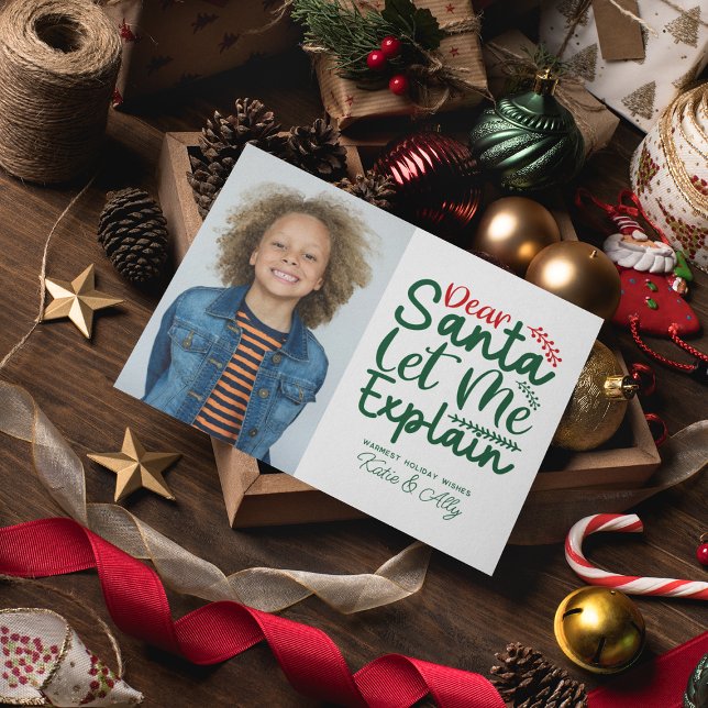 Tarjeta Festiva HAPPY HOLIDAYS | Dear Santa Let Me Explain (Subido por el creador)