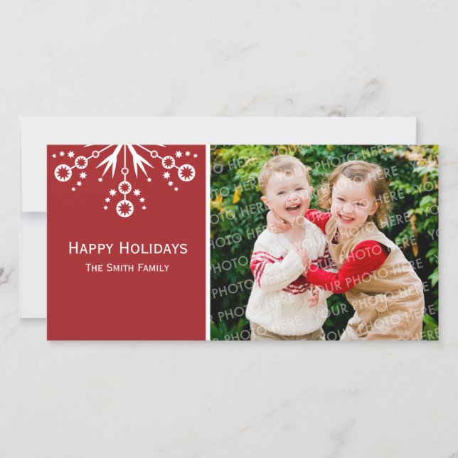 Tarjeta Festiva Happy Holidays Photo Card (Anverso)