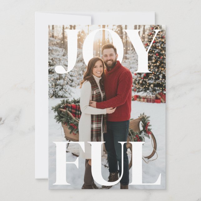 Tarjeta Festiva Happy Holidays PhotoPop Card (Anverso)