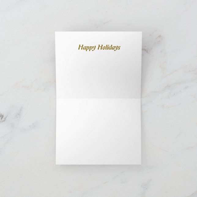 Tarjeta Festiva Happy Holidays vintage style (Interior)