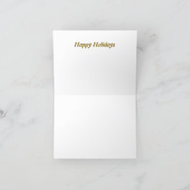 Tarjeta Festiva Happy Holidays vintage style