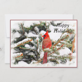 Tarjeta Festiva Happy Holidays Winter Wildlife Christmas Card