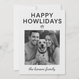 Tarjeta Festiva Happy Howlidays Dog Holiday Card 