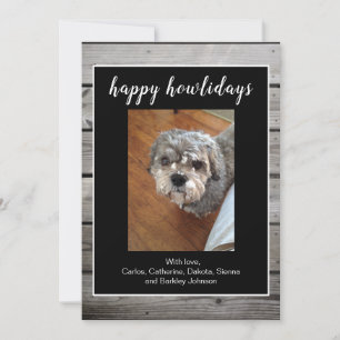 Tarjeta Festiva Happy Howlidays Pet Lover Holiday Photo Card