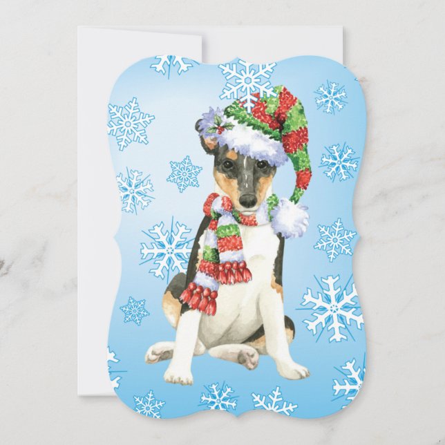 Tarjeta Festiva Happy Howlidays Smooth Collie (Anverso)