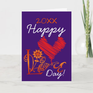 Tarjeta Festiva hAPPY LOVE dAY Card