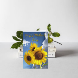 Tarjeta Festiva Happy Mother's Day Sunflower Trio Quote