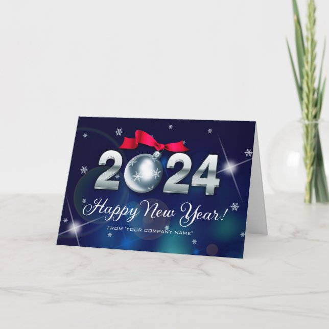 Tarjeta Festiva Happy New Year 2023. Custom Business Corporate (Anverso)