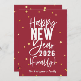 Tarjeta Festiva Happy New Year 2023 Finally