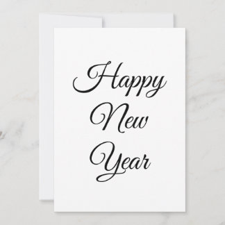 Tarjeta Festiva Happy New Year Flat Holiday Card
