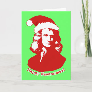 Tarjeta Festiva Happy Newtonmas Card for Holidays