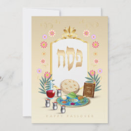 Tarjeta Festiva Happy Passover Spring Pesach Seder