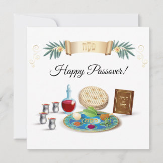 Tarjeta Festiva Happy Passover Spring Pesach Seder