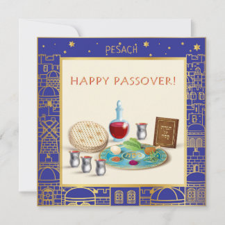 Tarjeta Festiva Happy Passover Spring Pesach Seder