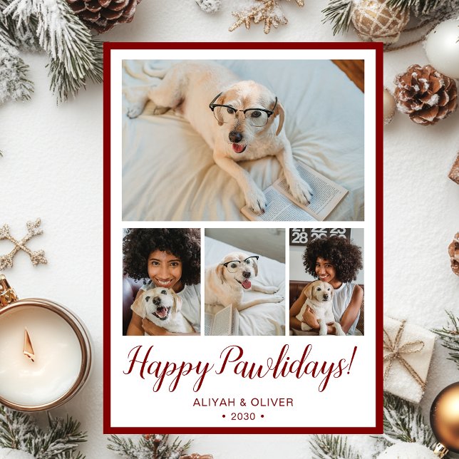 Tarjeta Festiva Happy Pawlidays 4 Photo (Subido por el creador)