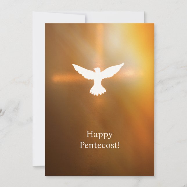 Tarjeta Festiva Happy Pentecost (Anverso)