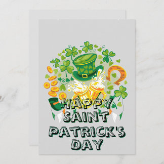 Tarjeta Festiva Happy Saint Patrick's Day 
