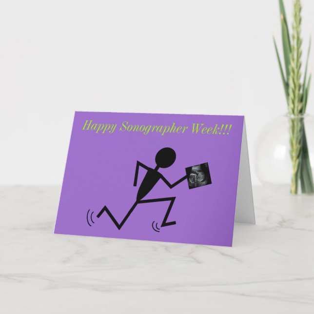 Tarjeta Festiva Happy Sonographer Week Cards Purple (Anverso)