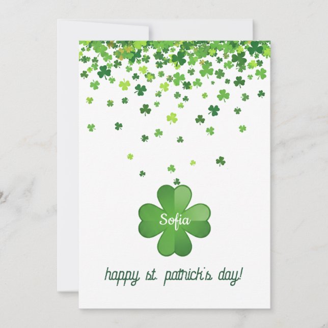 Tarjeta Festiva Happy St. Patrick’s Day – Classic Irish Celebratio (Anverso)