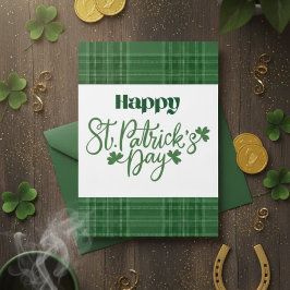 Tarjeta Festiva Happy St Patrick’s Day Irish Greeting Card