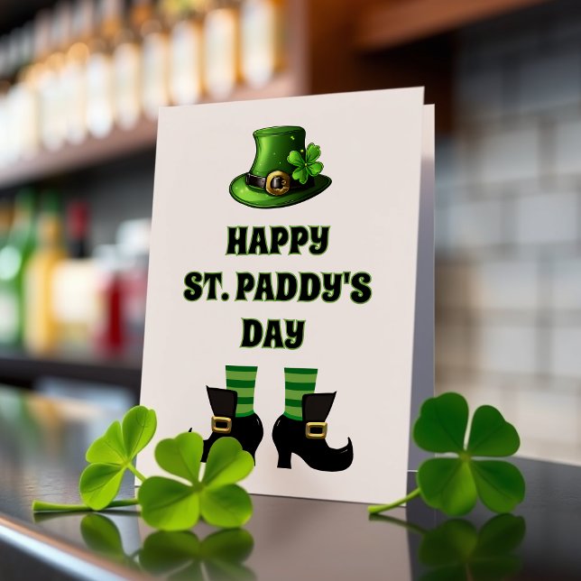 Tarjeta Festiva Happy St. Patrick's Day Leprechaun Funny (Subido por el creador)