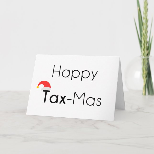 Tarjeta Festiva Happy TaxMas (Anverso)