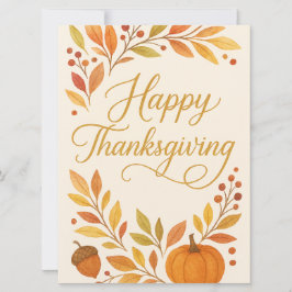 Tarjeta Festiva Happy Thanksgiving Greeting Card
