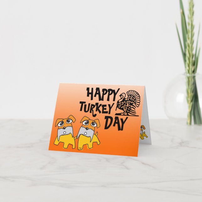 Tarjeta Festiva Happy Turkey Day Card Westipy (Anverso)