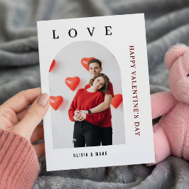 Tarjeta Festiva Happy Valentine’s Day Custom Photo Collage 