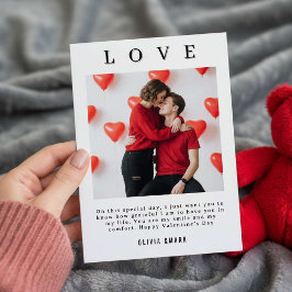 Tarjeta Festiva Happy Valentine’s Day Custom Photo Collage 