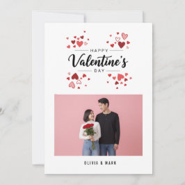 Tarjeta Festiva Happy Valentine’s Day Custom Photo Collage Holiday