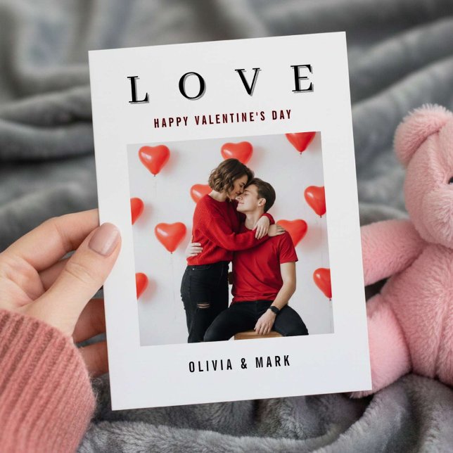 Tarjeta Festiva Happy Valentine’s Day Custom Photo Collage Love (Subido por el creador)