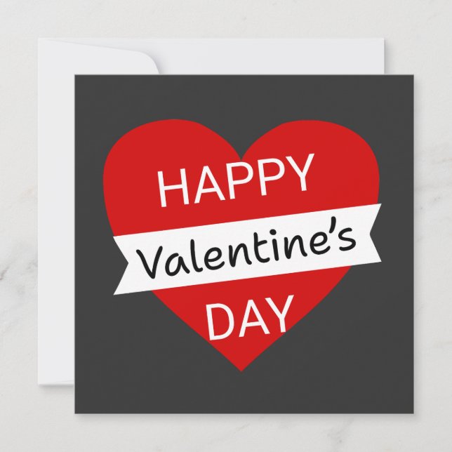 Tarjeta Festiva Happy Valentine’s Day – Cute Valentine Love (Anverso)