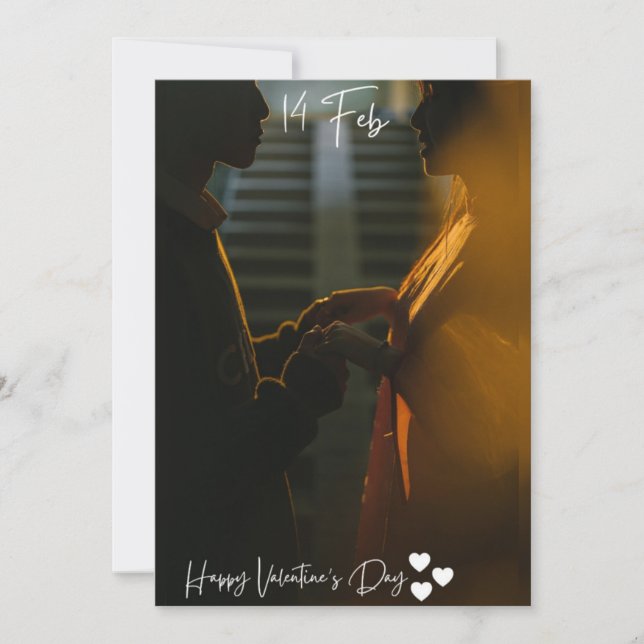 Tarjeta Festiva Happy Valentine’s Day – Romantic Love Greeting Car (Anverso)