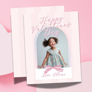 Tarjeta Festiva Happy Valentine's Day Arch Photo Bow Card