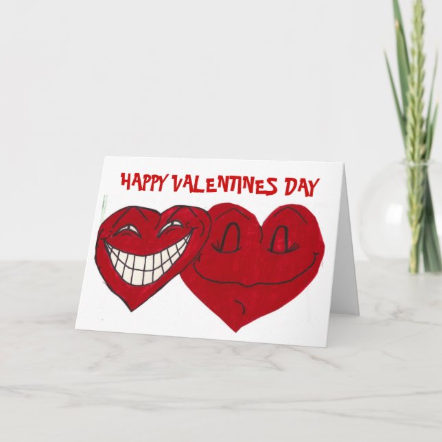 Tarjeta Festiva HAPPY VALENTINES DAY card (Anverso)