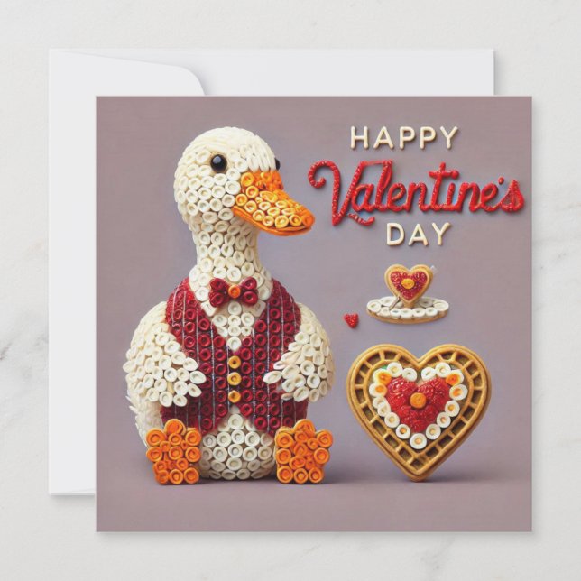 Tarjeta Festiva Happy Valentines Day Card  (Anverso)
