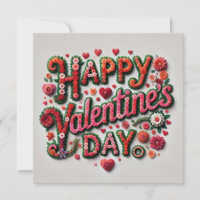 Tarjeta Festiva Happy Valentines Day Cards  (Anverso)