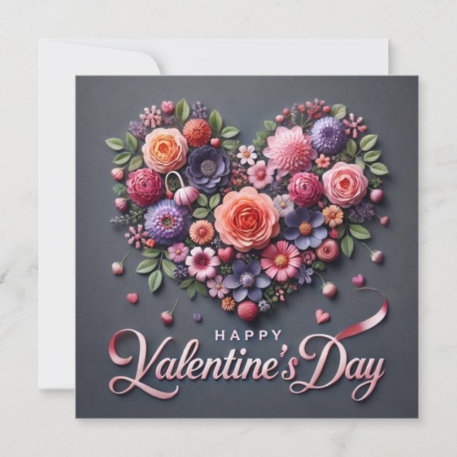 Tarjeta Festiva Happy Valentines Day Cards  (Anverso)