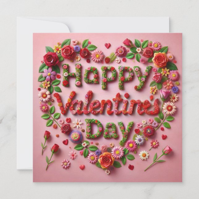 Tarjeta Festiva Happy Valentines Day Cards  (Anverso)