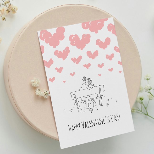 Tarjeta Festiva Happy Valentine's Day Couple Lovers Hearts (Subido por el creador)