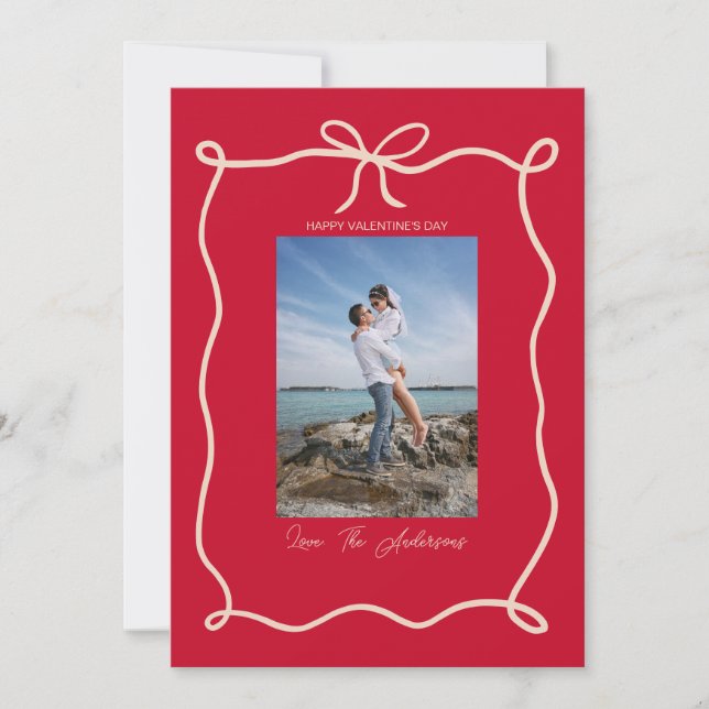 Tarjeta Festiva Happy Valentine's Day Custom Photograph Whimsical (Anverso)