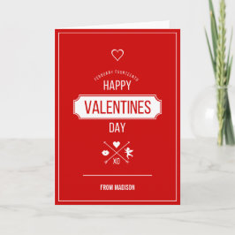 Tarjeta Festiva Happy Valentine's Day Valentine Symbols Card