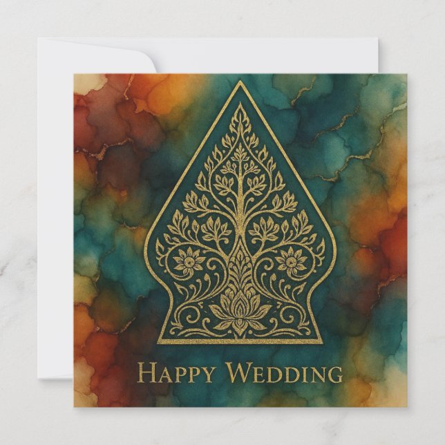 Tarjeta Festiva Happy Wedding Card (Anverso)