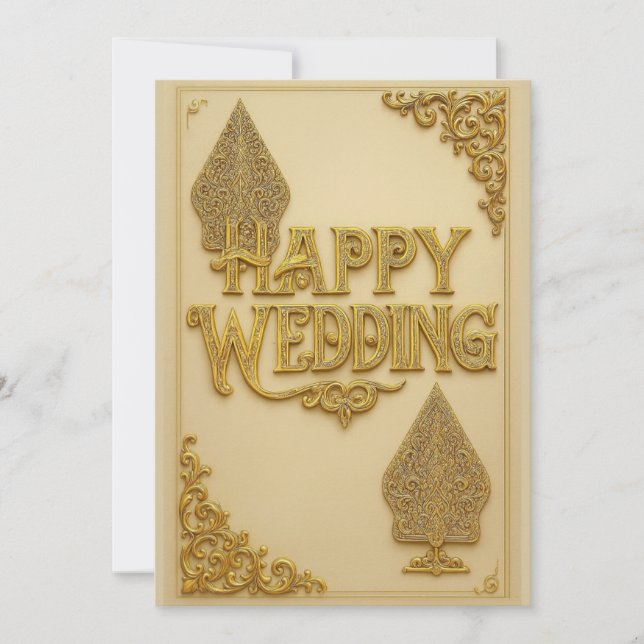Tarjeta Festiva Happy Wedding Greeting cards  (Anverso)