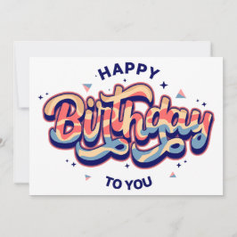 Tarjeta Festiva #HappyBirthday #TypographyArt (Tipografía de cumpl