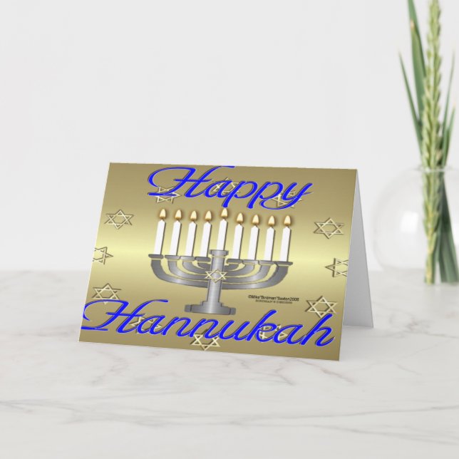 Tarjeta Festiva HappyHannukah (Anverso)
