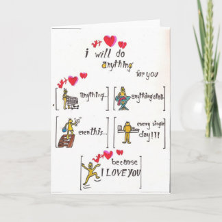Tarjeta Festiva Haré cualquier cosa para usted